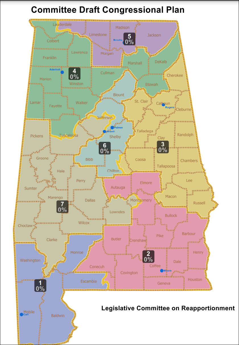 Alabama Proposed Redistricting Map